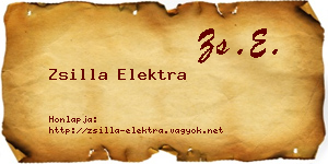 Zsilla Elektra névjegykártya